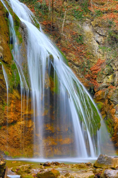 Waterfall in autumn time — Stock Photo, Image
