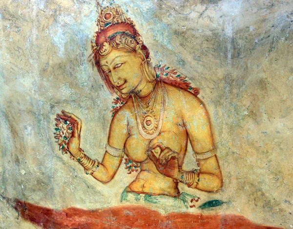 Fresque d'auteur inconnu dans Sigiriya — Photo