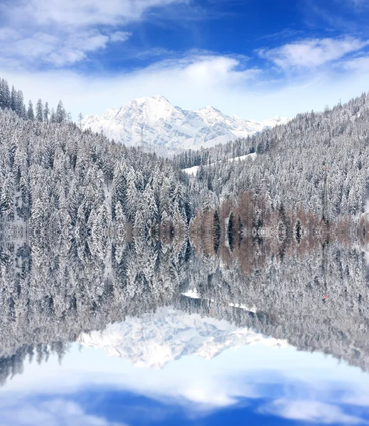 Escena de invierno en montañas —  Fotos de Stock