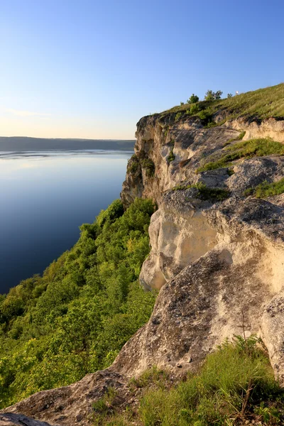 Rock over blue sea — Stock Photo, Image