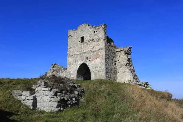 Ruina Antigua Torre Castillo Kremenets Ucrania — Foto de Stock