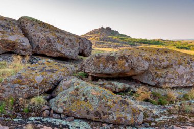 Bozkırda eski taşlar, Ukrayna 'da al.