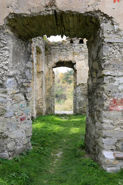 Ruinas Del Viejo Castillo Abandonado Taek Ucrania — Foto de Stock