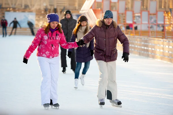 Pista de patinaje en Gorky Park —  Fotos de Stock