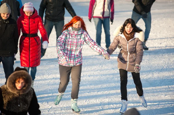 Pista de patinação em Gorky Park — Fotografia de Stock