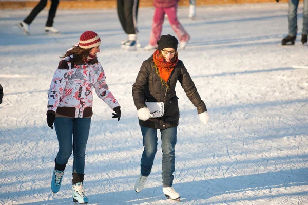 Skating rink in Gorky Park — Stock Photo, Image