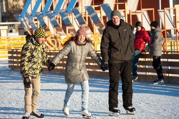 Pista de patinação em Gorky Park — Fotografia de Stock