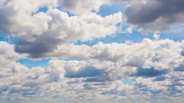 Time lapse clip de nuages pelucheux — Video