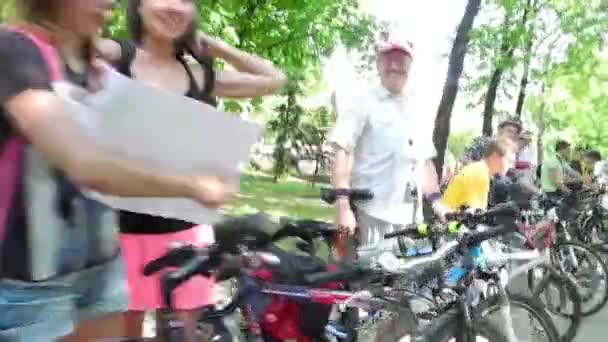 Ziua Uniformei Biciclete Acțiune — Videoclip de stoc