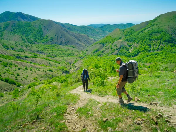 Wandelaars trekking — Stockfoto