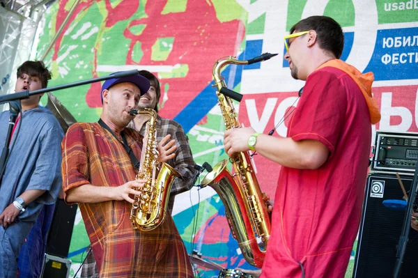 Jazzový festival v Usadba — Stock fotografie