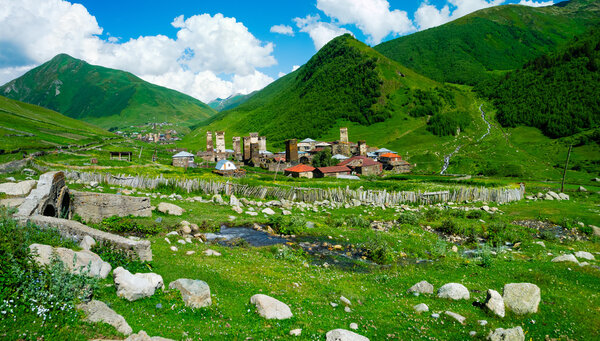 Country landscape in Svaneti