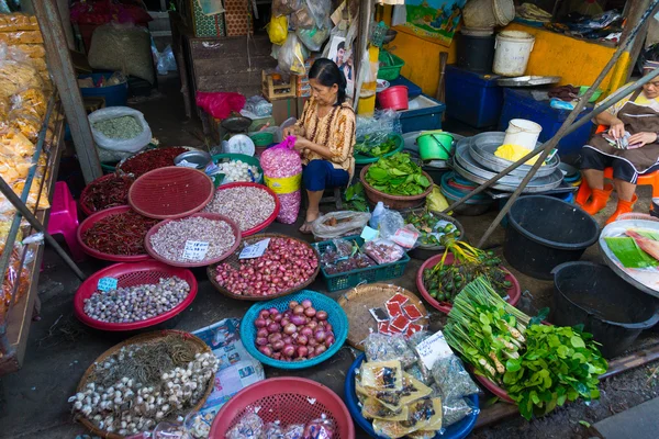 Mercado Ferroviário de Maeklong — Fotografia de Stock