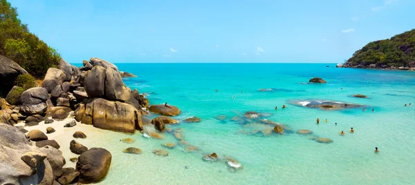 Koraal strand panorama — Stockfoto