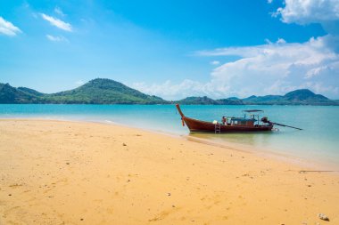 geleneksel longtail tekne tropikal Adası