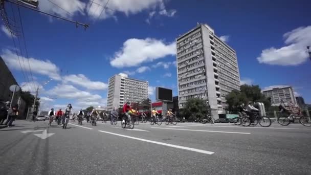 Fiets parade — Stockvideo