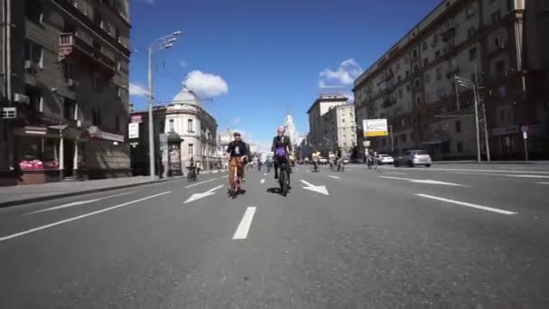 Fiets parade — Stockvideo