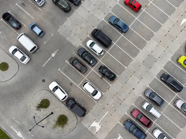 Ovanifrån av parkering — Stockfoto