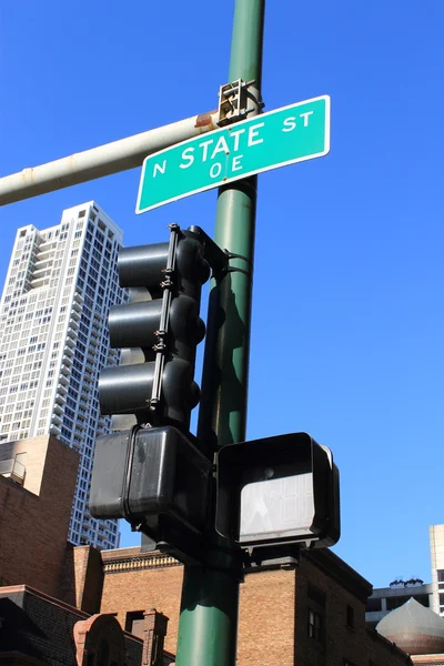 Rua estado de Chicago — Fotografia de Stock