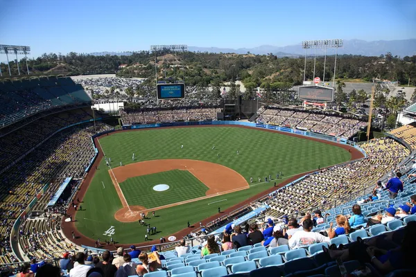 Estádio Dodger - Los Angeles Dodgers Imagens De Bancos De Imagens