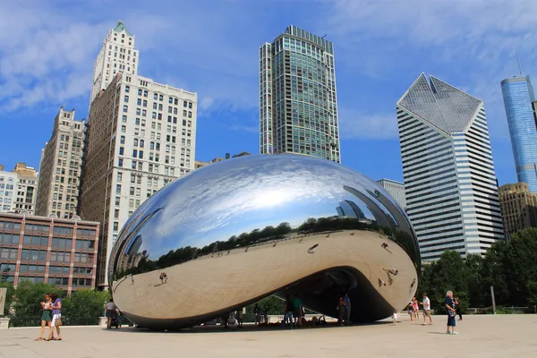 Chicago fasulye cloud gate — Stok fotoğraf