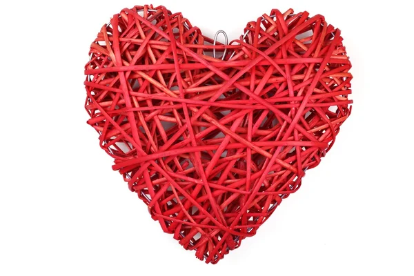 Rattan work of heart shape — Stock Photo, Image