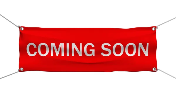 Coming Soon message banner 3d illustration isolated — Stock Photo, Image