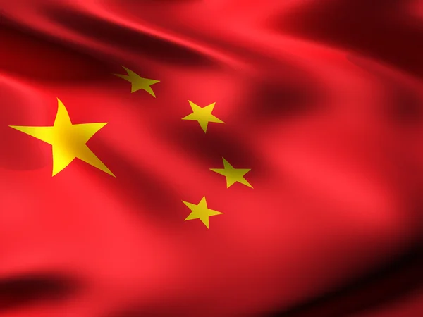 Κίνα χώρα σημαία 3d απεικόνιση — Φωτογραφία Αρχείου