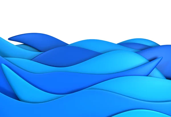 Modrý oceán vlny ilustrace — Stock fotografie