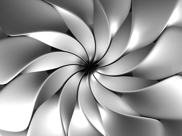 Срібна абстрактна пелюстка квітки — стокове фото