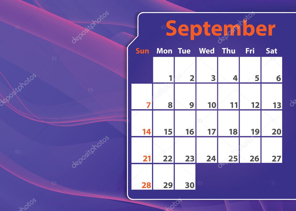Colorful abstract 2014 September calendar Stock Photo © plinghoo Colorful abstract 2014 September calendar Stock Photo © plinghoo