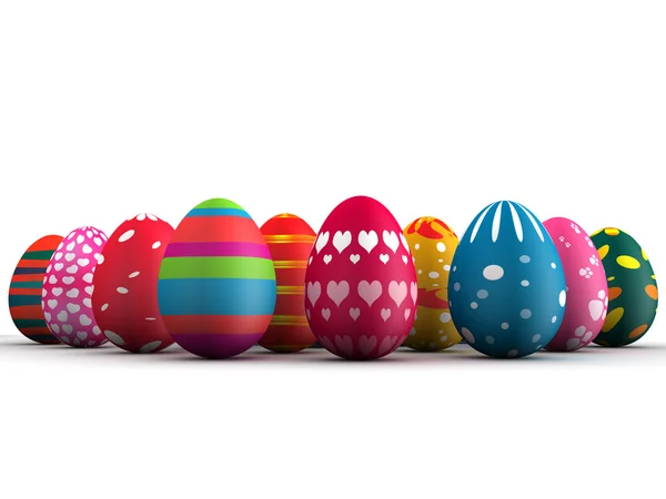 Grupo de huevos de Pascua — Foto de Stock
