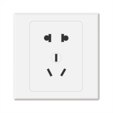 Beyaz electricn duvar prizi priz