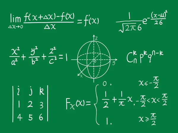 矢量类黑板上的数学 — 图库矢量图片