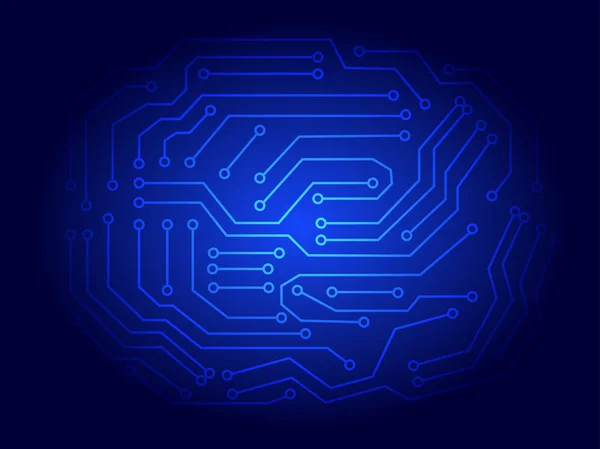 Abstract Illustration of Blue Printed Circuit Board — стоковый вектор