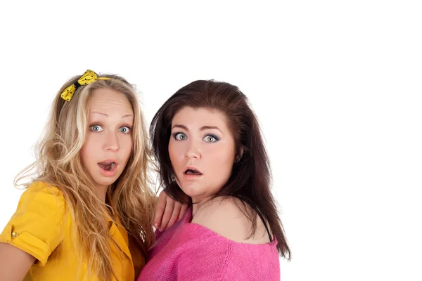 Girls surprised — Stock Photo, Image