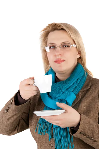 Woman and coffee — Stock Photo, Image