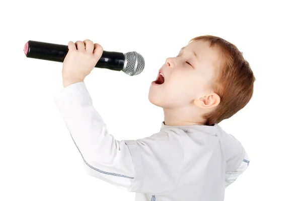 Roztomilá malá zpěvačka — Stock fotografie