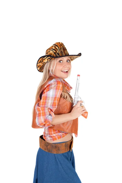 Pěkně prohnaný cowgirl — Stock fotografie