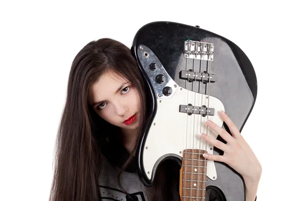 Mädchen und Gitarre — Stockfoto