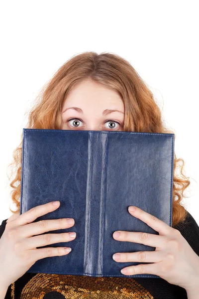 Meisje en boek — Stockfoto