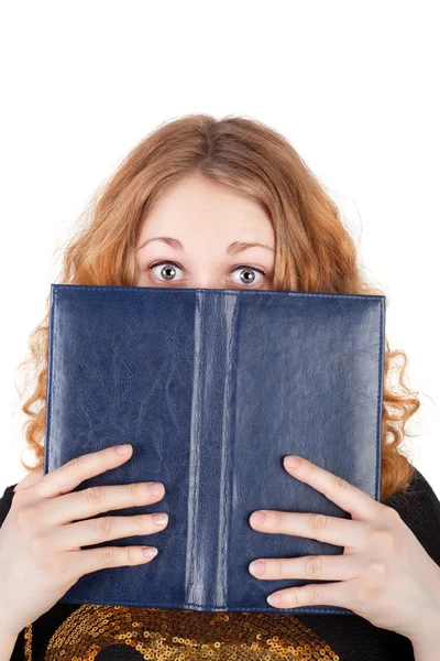 Chica y libro — Foto de Stock