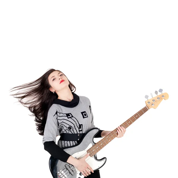 Girl with guitar — Stock Photo, Image