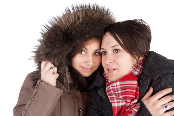 Las niñas en invierno — Foto de Stock