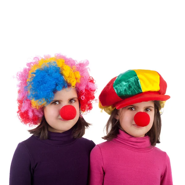 可爱小两个小丑 — 图库照片