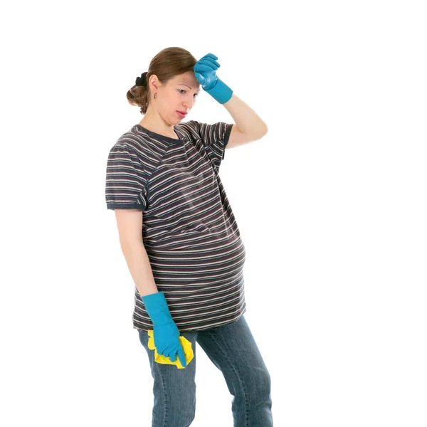 Tired pregnant woman — Stock Photo, Image