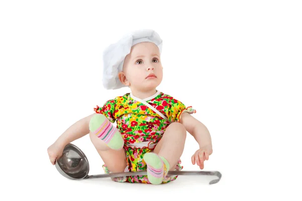 Piccolo cuoco bambino — Foto Stock