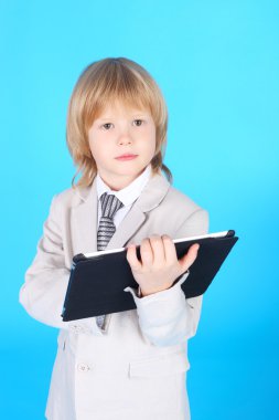 tablet pc closeup ile küçük beyefendi