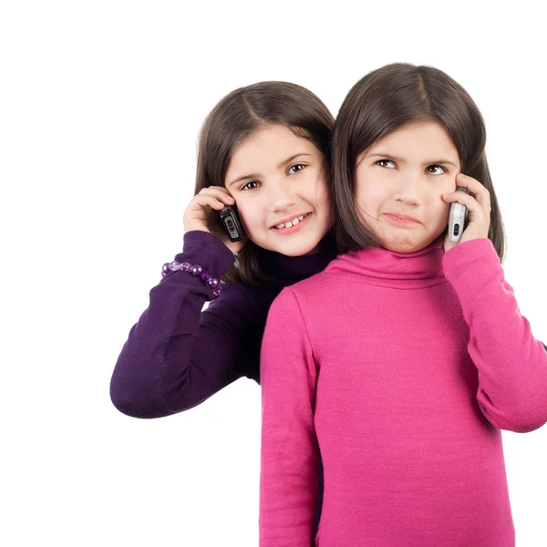 Mädchen und Handys — Stockfoto