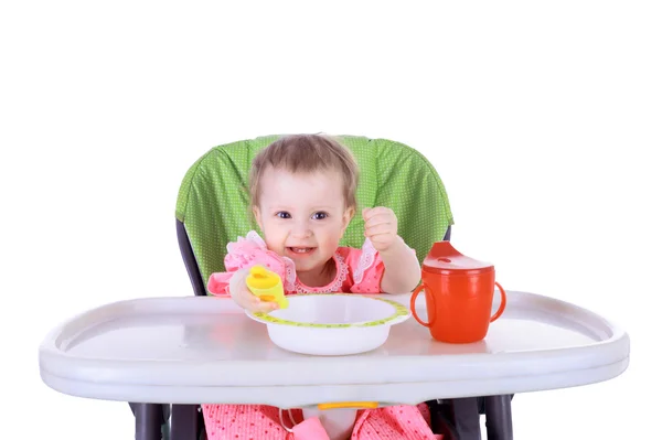 Μωρό, έχοντας ένα δείπνο — Φωτογραφία Αρχείου